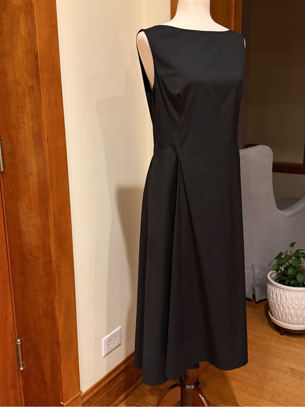 Lafayette 148 New York Black Midi Boatneck Dress - Picture 2 of 7